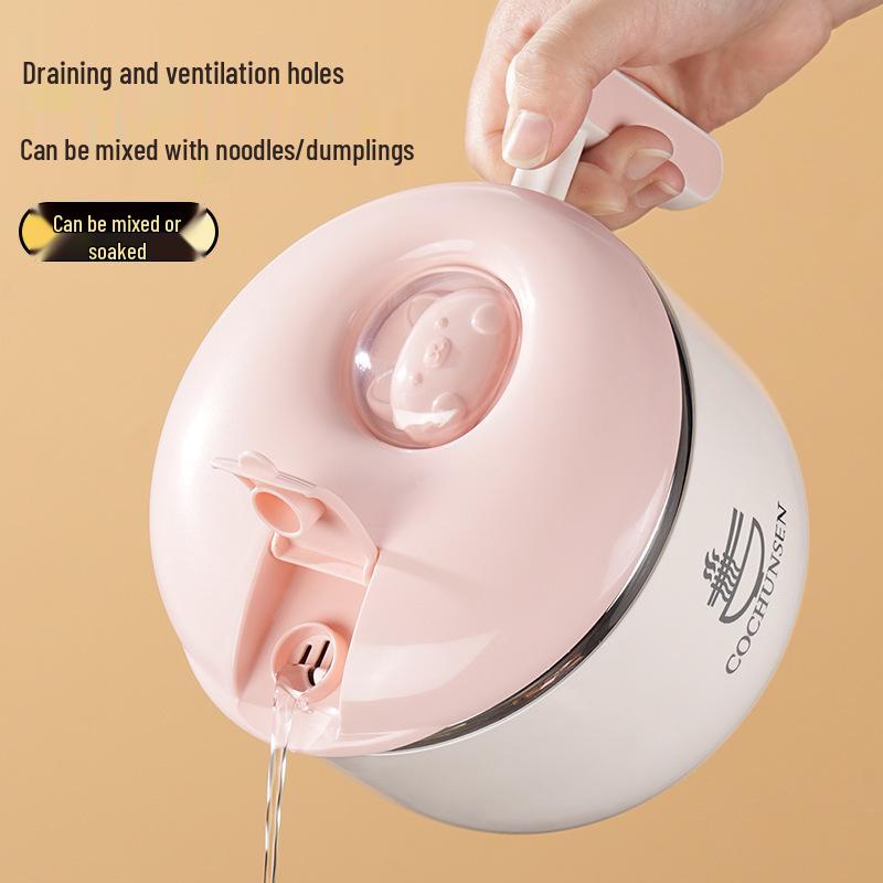 Portable Stainless Steel Noodle Bowl with Lid - Student Lunch Box Edition