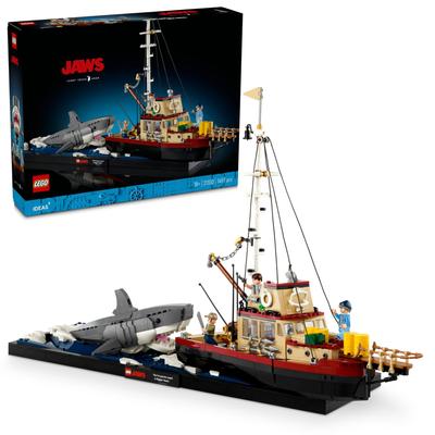 LEGO IDEAS Jaws 21350 LEGO IDEAS Jaws ასაწყობი ნაკრები სათამაშო ბლოკი დაბადების დღე შობა საჩუქარი საჩუქარი ზვიგენი ბიჭები გოგონები მოზრდილები
