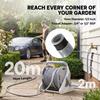 Portable Garden Hose Reel, 20+2 m Wall Mounted Hose Reel with 2 Patterns Spray Nozzle and Crank Handle, Grey