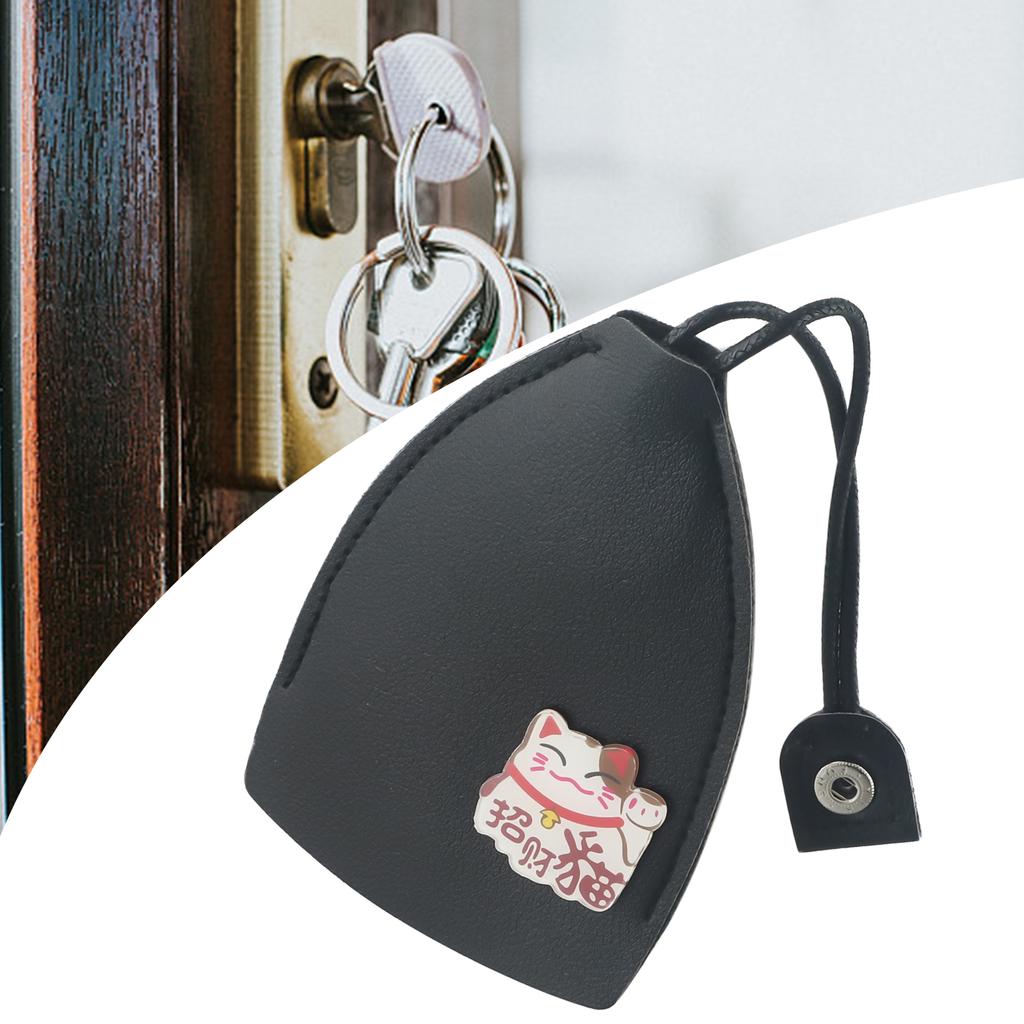 Cute Cartoon Leather Key Sleeve with Large Capacity for Car Keys