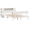 VidaXL Lit bibliothèque sans matelas blanc 120x190 cm bois pin massif, lit, meuble de chambre à coucher, lit avec rangement, 3321767