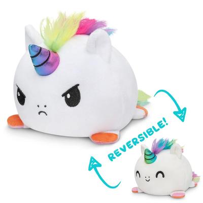 15 cm - Originální oboustranný plyšák Unicorn - Pride - Rainbow - Roztomilá smyslová plyšová zvířátka, která ukazují vaši náladu