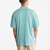 Timberland Solid Color Contrast Stitch Casual Short Sleeve Polo Shirt Men tops Mineral-Blue A2FYZ-G99