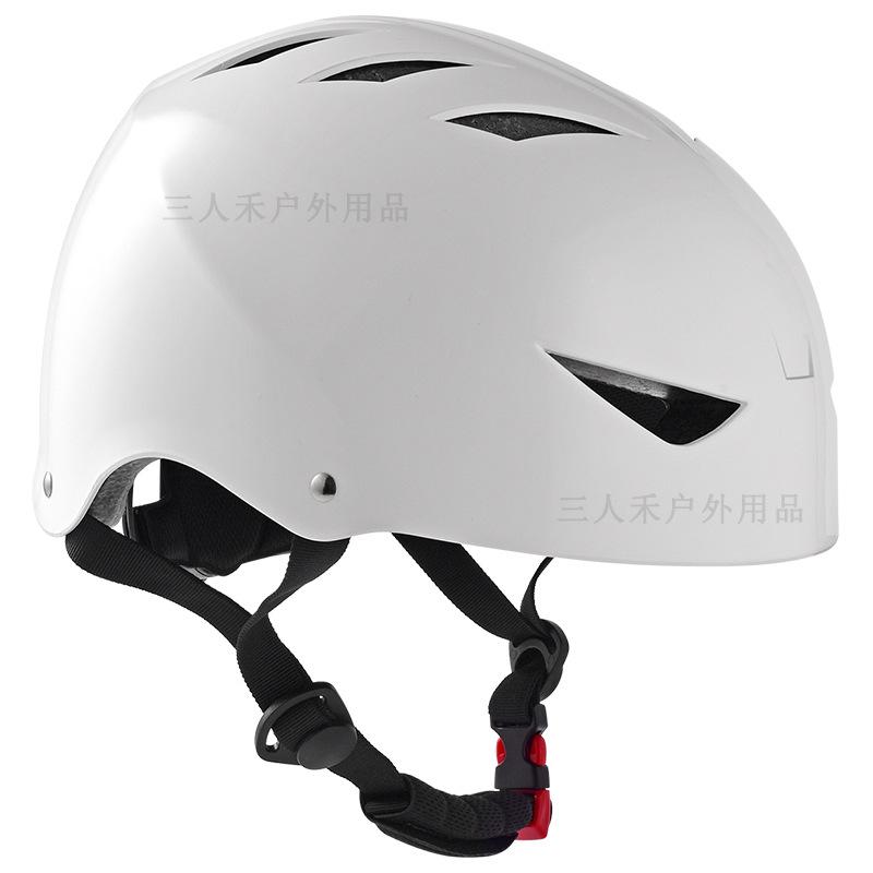 

New children s bicycle climbing helmet, scooter skating balance bike roller skating adult skateboard helmet White L size (58-61cm)