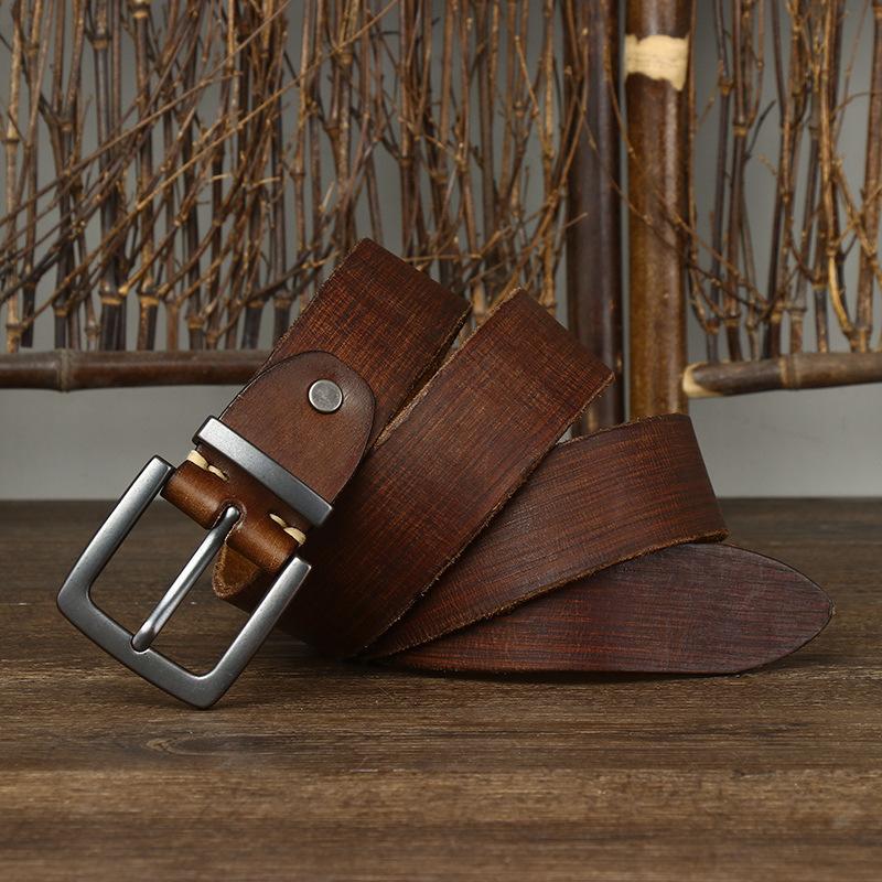 Belt Men's Fashion Trend Leather Pin Buckle Retro Korean Type Simple All-Match Men's Jeans Belt