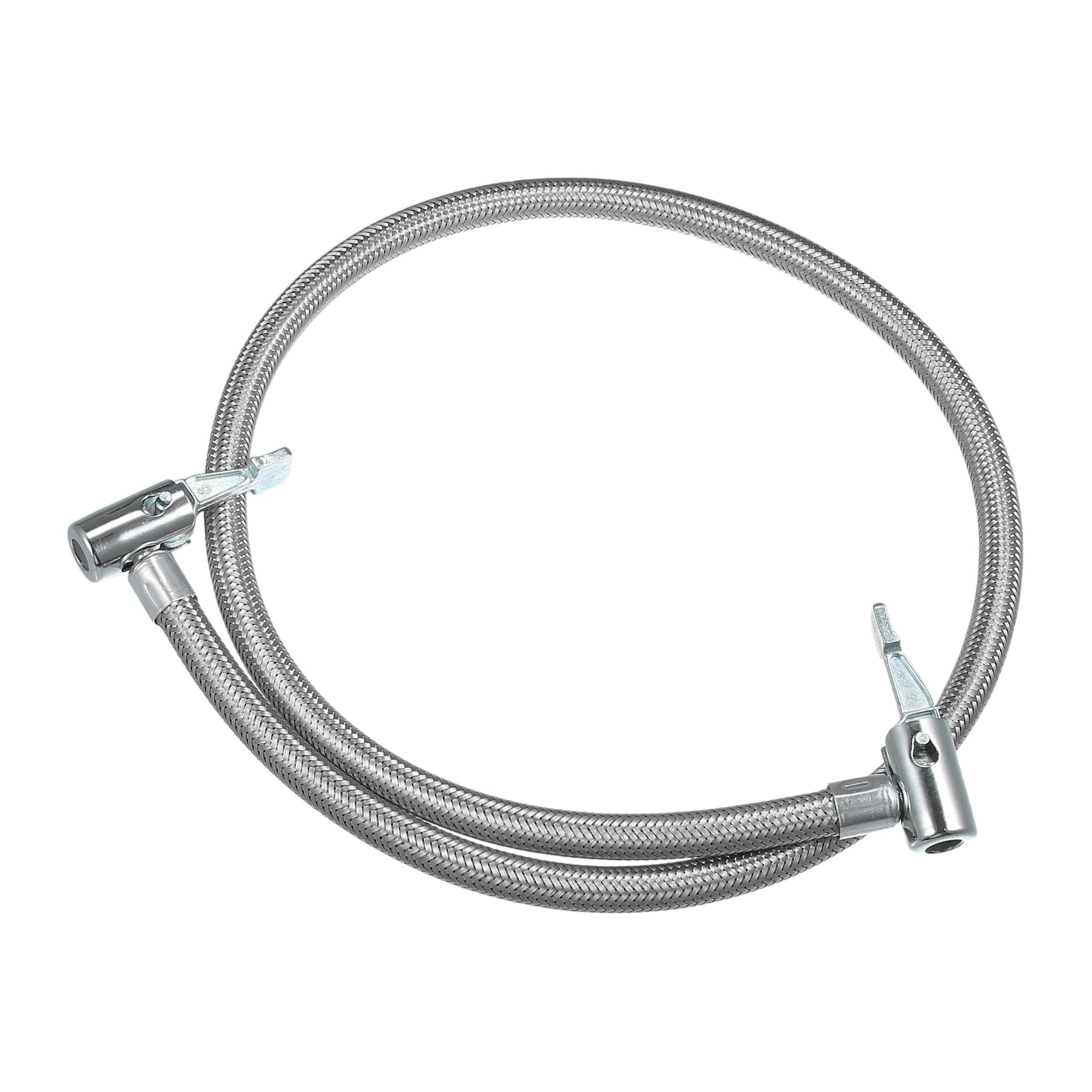 X AUTOHAUX Tire Inflator Extension Hose Inflator Air Hose with 80cm серебряный