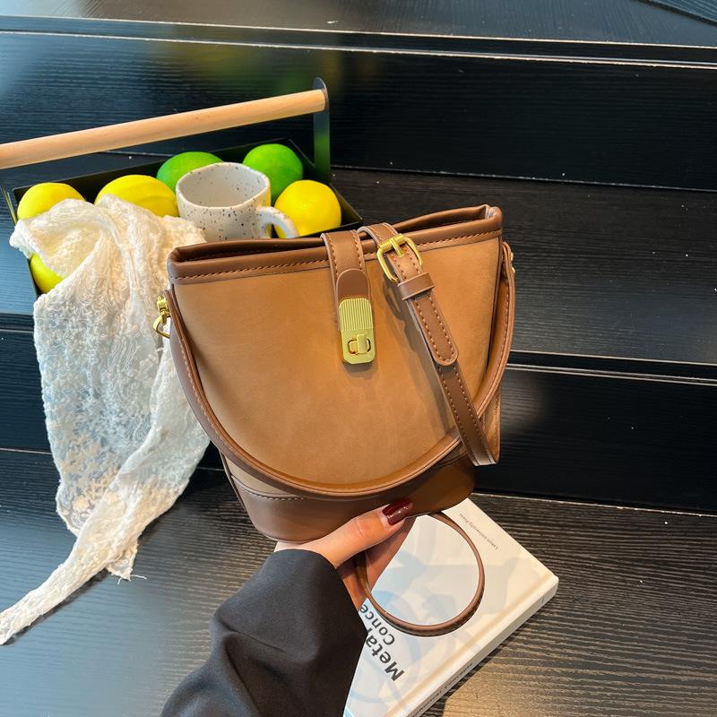 High-end fashion handbag bag women's new summer simple bucket bag niche messenger shoulder bag