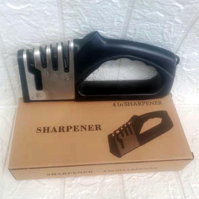 Multifunctional Four-Stage Diamond Knife Sharpener - Household Kitchen Whetstone Gadget