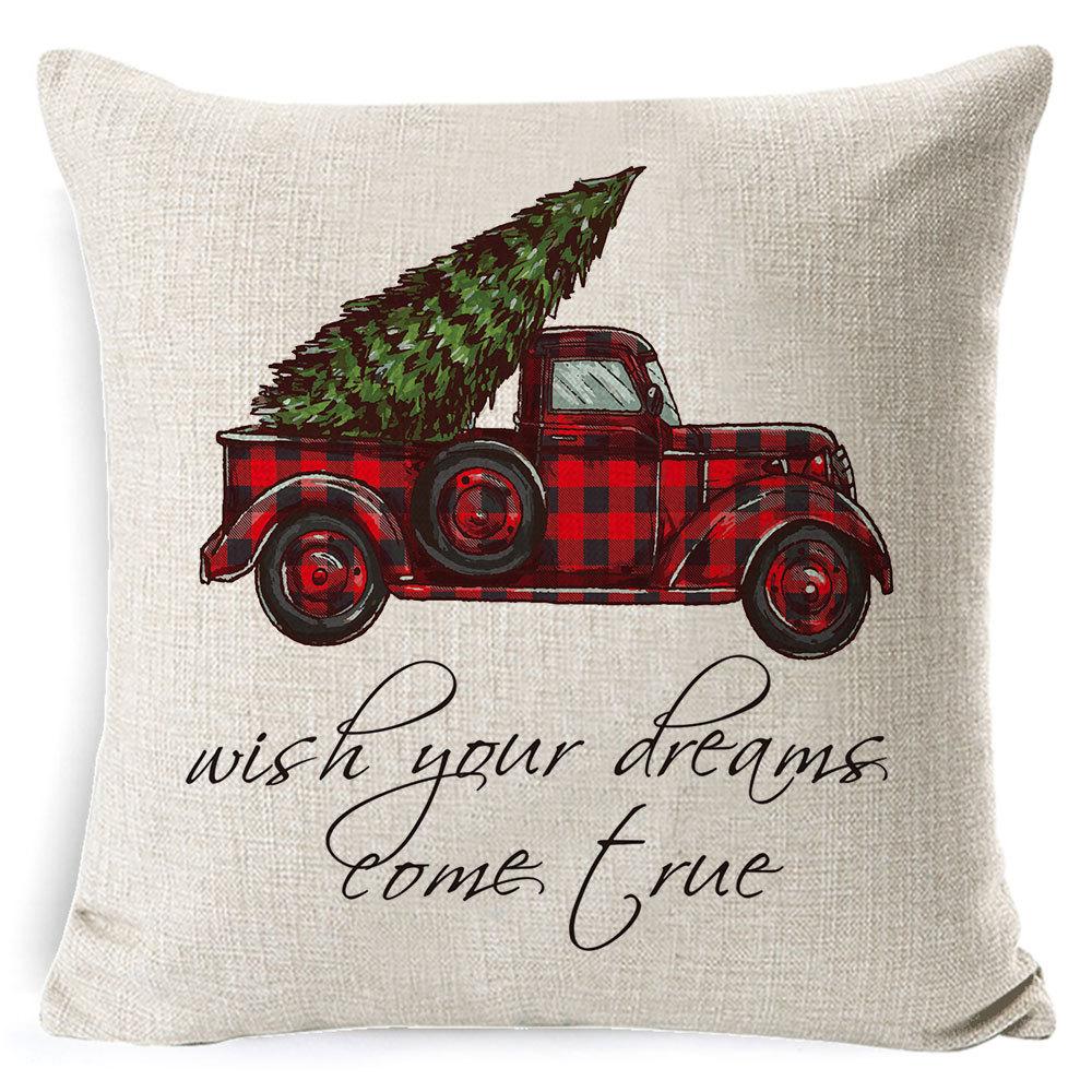 Christmas Pillowcase Home European Linen Sofa Cover Cushion Cushion Pillowcase Back Cushion