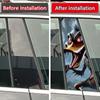 Cool Anime Animal Wolf Eagle Bear Duck Car Waterproof Stickers Auto B Pillar Sticker Car Doors Pillar Decals Accessories