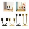 Candle Holder for Pillar Candles Ornament 2 Arm Dining Table Candlestick Candelabra Candle Stick Holder for Tabletop Decor