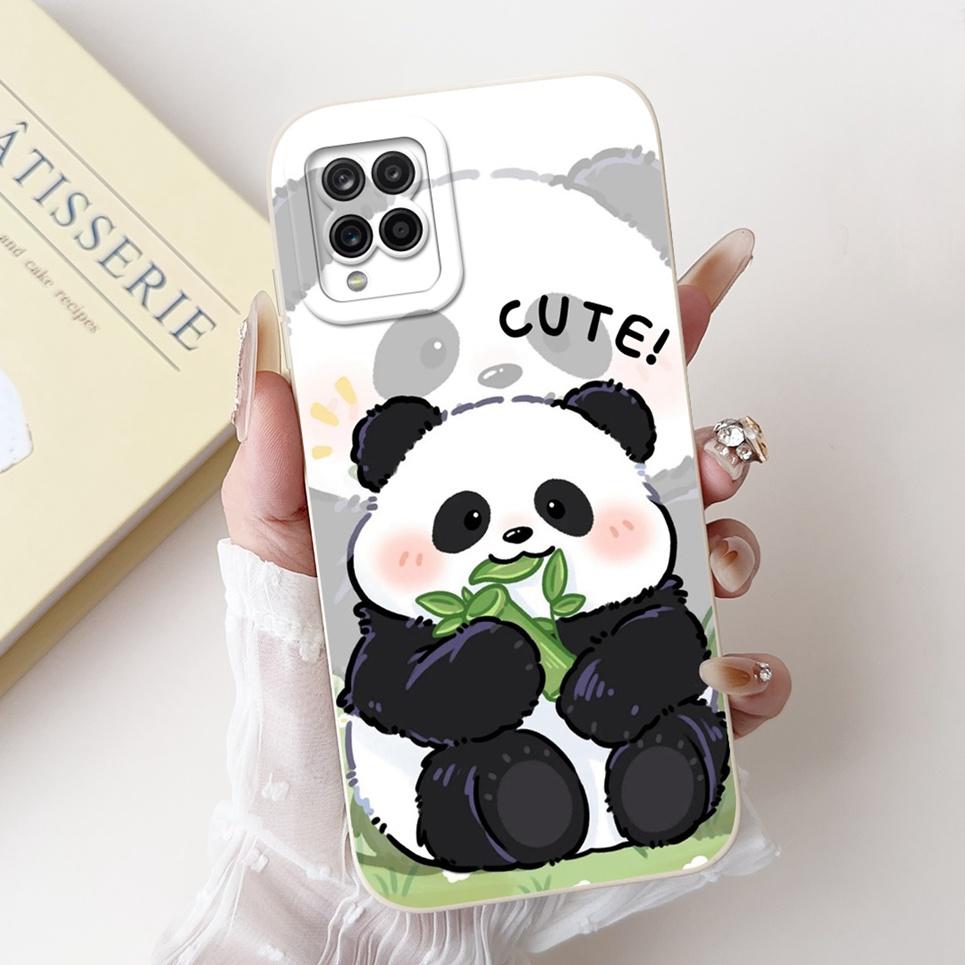 For Samsung Galaxy A22 4G 5G Phone Cases Cover Flower Rabbit Panda Avocado Soft Silicone Protective Bumper Samsung A225F A226B