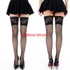 Black/White Sexy Oversized Stockings Wide Lace Floral Lolita Jk Stay Up Thigh High Stockings For Women Breathable Mesh Hosiery