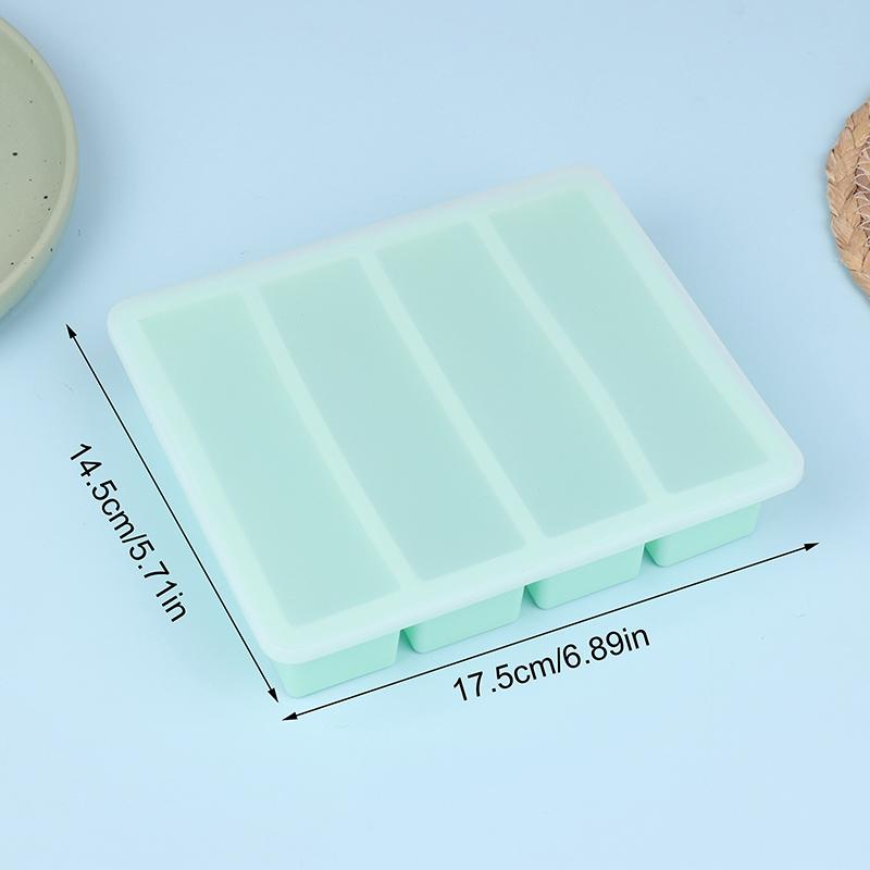 4 Grids Long Ice Cube Tray Mold Reusable Silicone Ice Cube Mold Bpa Free Ice Maker Food Grade Silicone Ice Cubes Mould