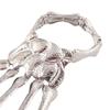 Punk Gothic Skull Bracelet Hand Bone Bangles Flexible Metal Bracelets for Women Men Nightclub Party Hip Hop Jewelry
