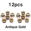 12pcs Crown Accessories Pendant Antique Decorative Spacer Beads DIY Bracelet Necklace Earring Making YMY