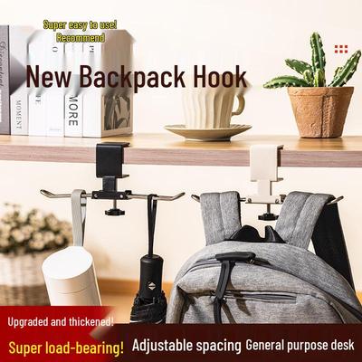 Durable No-Punch Desk Hook for Backpacks & Office Use