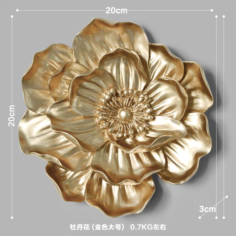 Creative Flower Style Wall Resin Retro Living Room Goldfish Pendant Porch Wall Decoration Wall Decoration Home Decoration