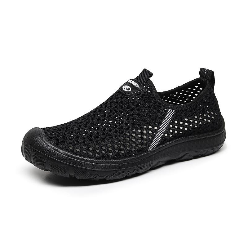 Customized New Old Beijing Cloth Shoes, Breathable In Summer, One-pedal Mesh Dad Shoes, Hollow Soft-soled Non-slip Casual Shoes