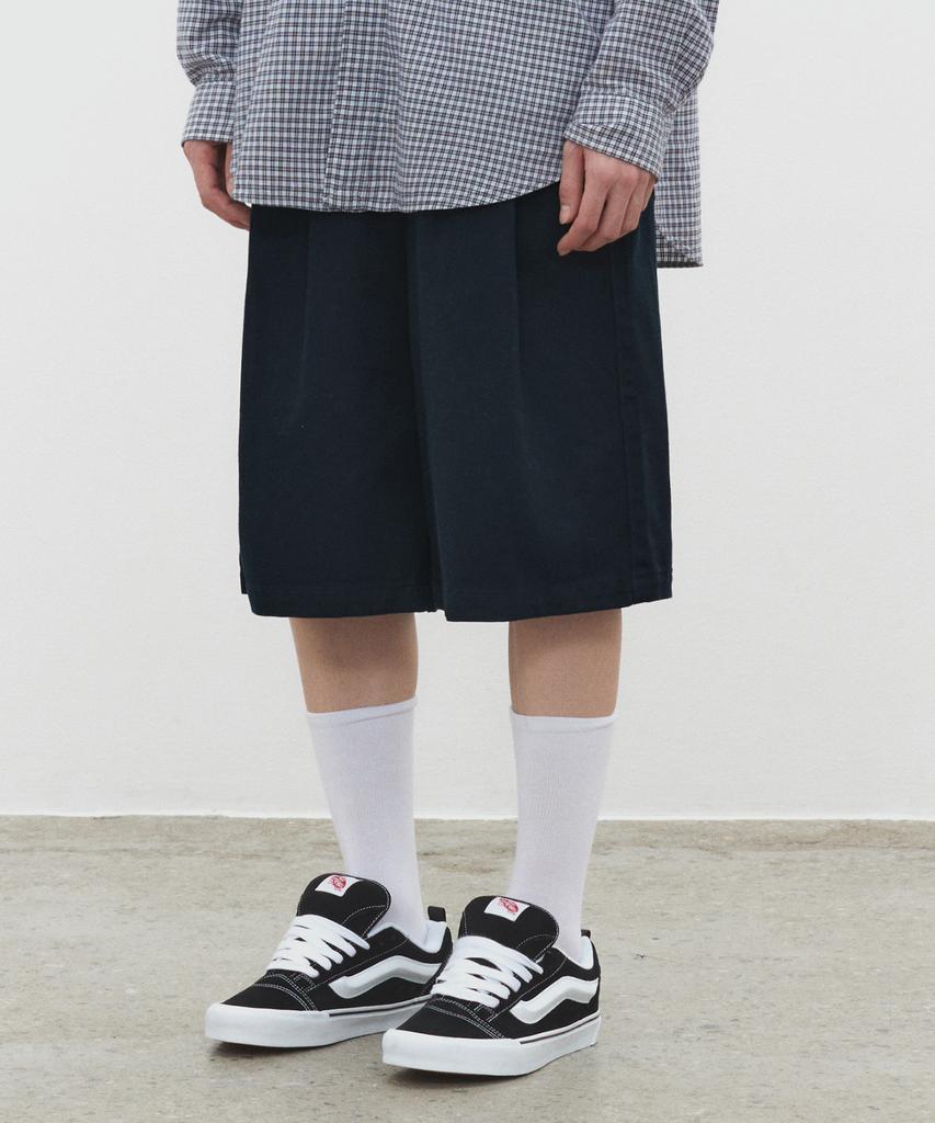 DECET Cotton 2Pleats Shorts Dcpt041Navy