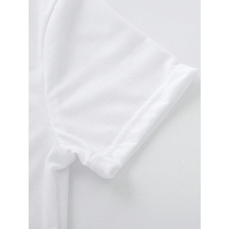 European Size Women's Casual Crew Neck T-Shirt, LOVE Cat Silhouette & Paw Heart Print, Soft Stretch Fabric, S-XXL