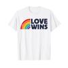 Lgbtq Love Wins Gay Pride Lgbt Ally Rainbow Flag Vintage T Shirt Vintage Slightly Homme Versatile Breathable Unisex