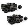 ABWR-80 Pcs Black Plastic 25Mm Dia Blanking End Caps Round Tube Insert