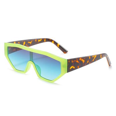 New Luxury Leopard Gradient One Piece Large Frame Women Sunglasses Fashion Retro Personality Trend UV400
