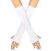 Stretchy Fingerless Gloves Long Design Arm Sleeve Y2K Punk Gloves  Y2K Aesthetic