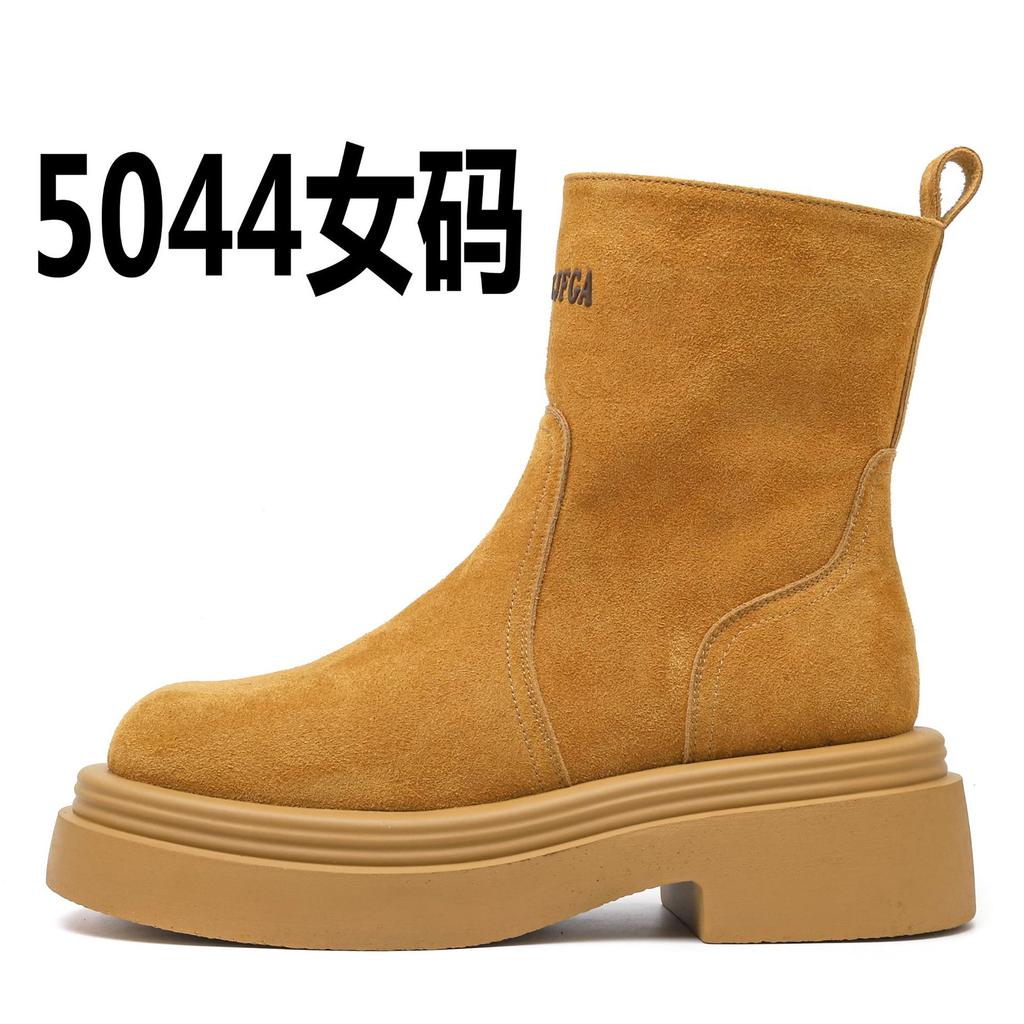 Martin boots women's autumn and winter 2024 new letter boots platform locomotive short boots knight boots 5031-J