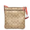 COACH Diagonal crossing canvas Signature F35940 Shoulder Bag leather Brown Used