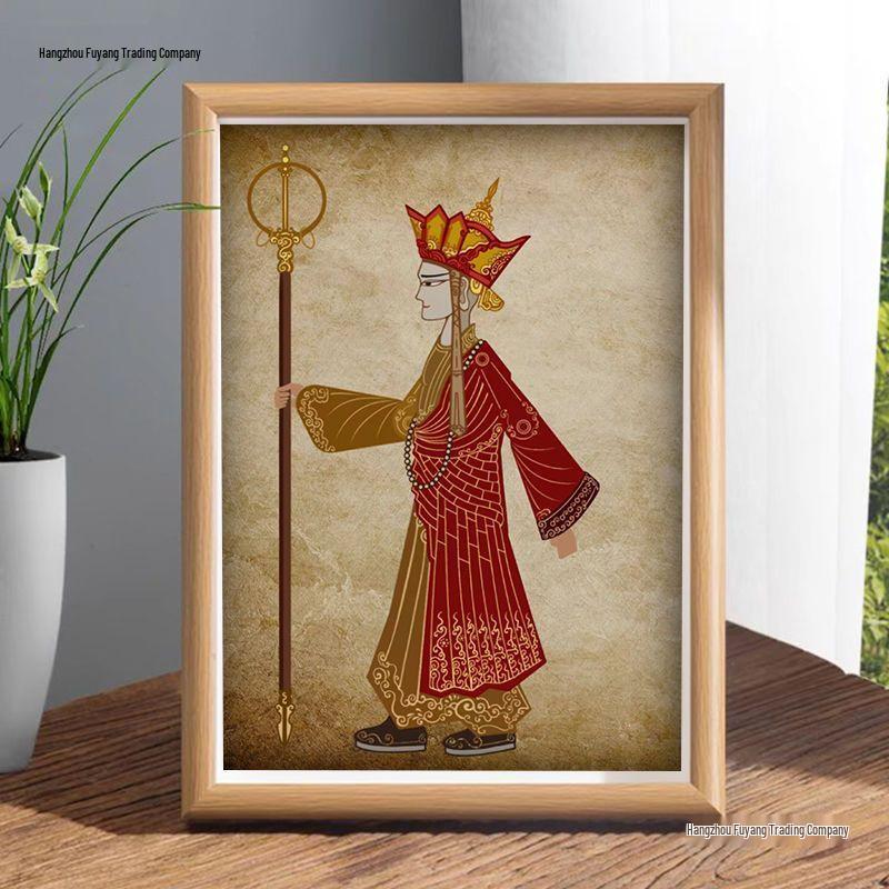 Journey To the West Shadow Puppetry Cultural Ornament - Photo Frame Decoration for Home or Bedroom