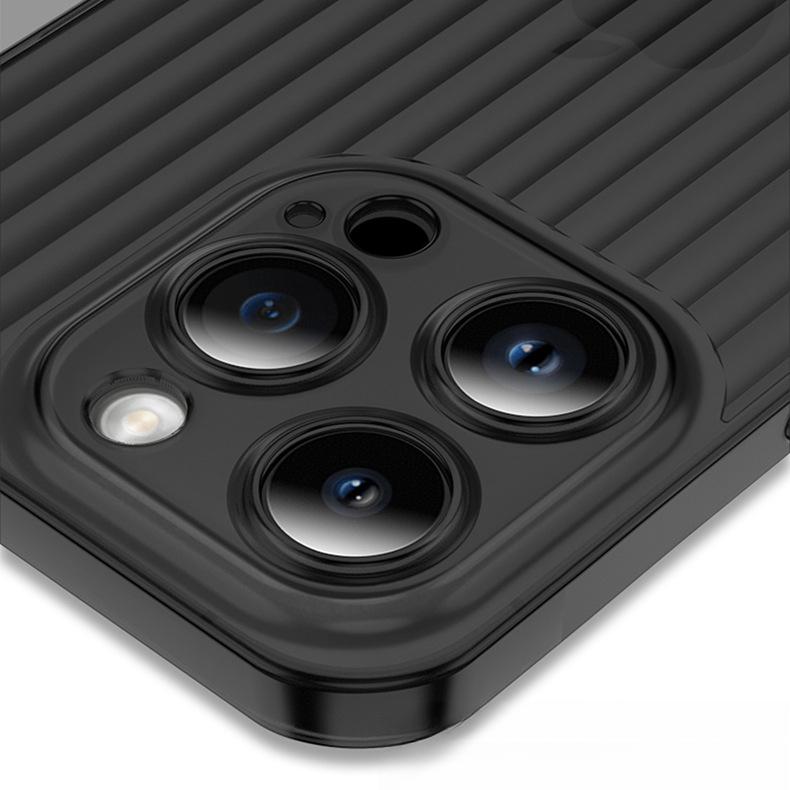 Corrugated PP Shell Suitable for Apple 16promax Mobile Phone Case IPhone 15 Ultra-thin and Simple All-inclusive Anti-fall 13