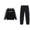 Letter Logo Print Loose Round Neck Drop Shoulder Pullover Long Sleeve Sweatshirt Mid Waist Elastic Pants Casual Sports Set AYKT415-1+AWDU917-1