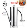 SUS304 Stainless Steel Oil Dispenser  Bottle Leakproof Cruet with Spout Easy Precision Pouring of Olive Oil Vinegar and Grease
