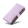 For iPhone 16 Pro Leather Case with Card Holder,RFID Blocking Wallet Phone Cover Rhombus Pattern