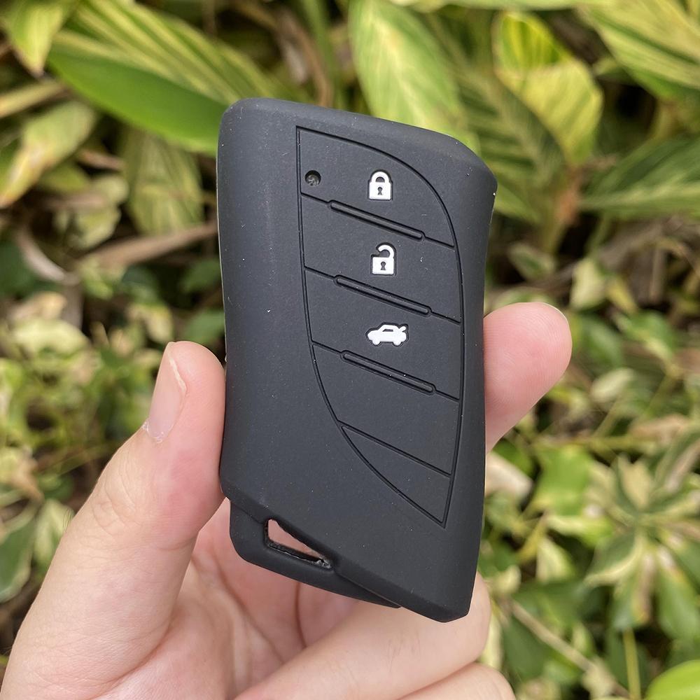 3 Button Silicone Car Key Protect Case Cover for Lexus NX200 LC GS RX300 ES IS LX RC UX260h LS500h LS500 LC500 LC500h Keychain