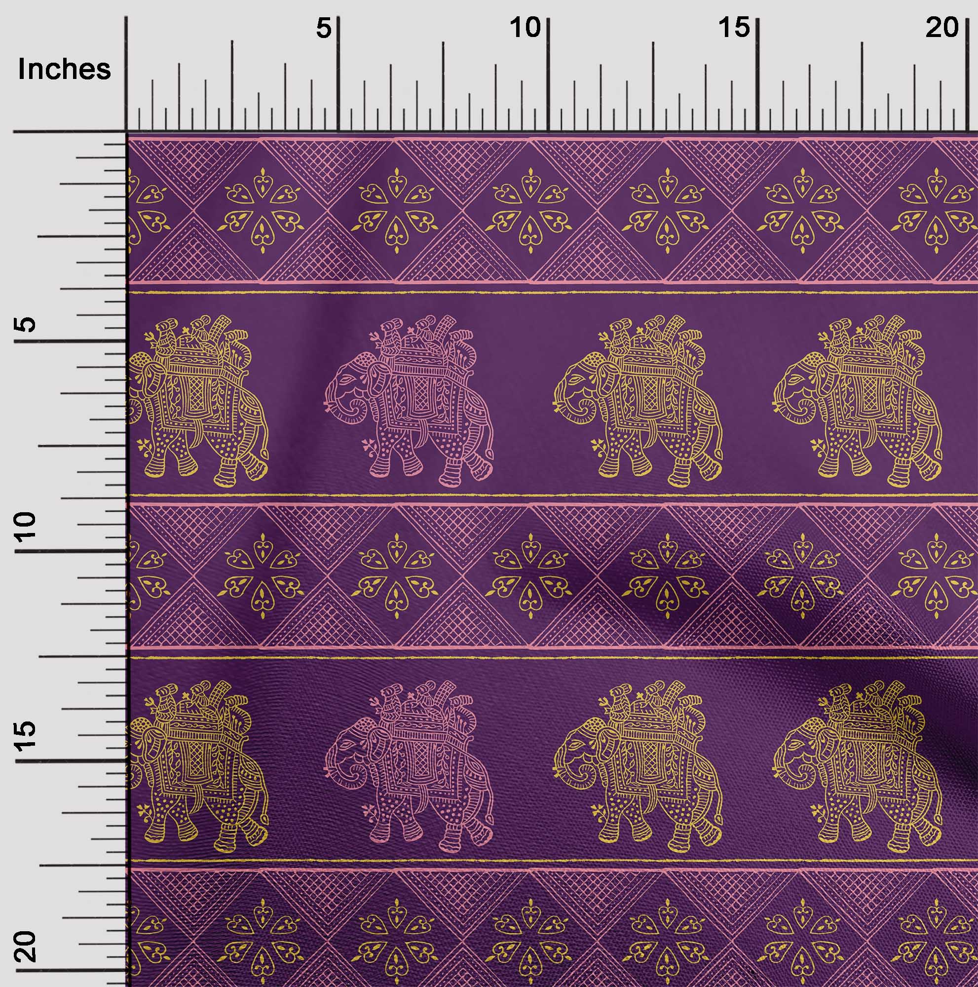 

oneOone бавовняна гнучка тканина з квітковим принтом і принтом слона BTY 40 дюймів 42 Inch Wide - Viscose Chiffon винний