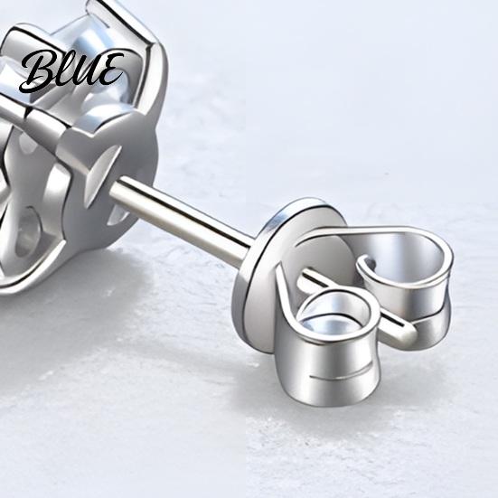Ear Studs 1 Pair Stud Earrings Four-Leaf Clover Design Micro-Setting