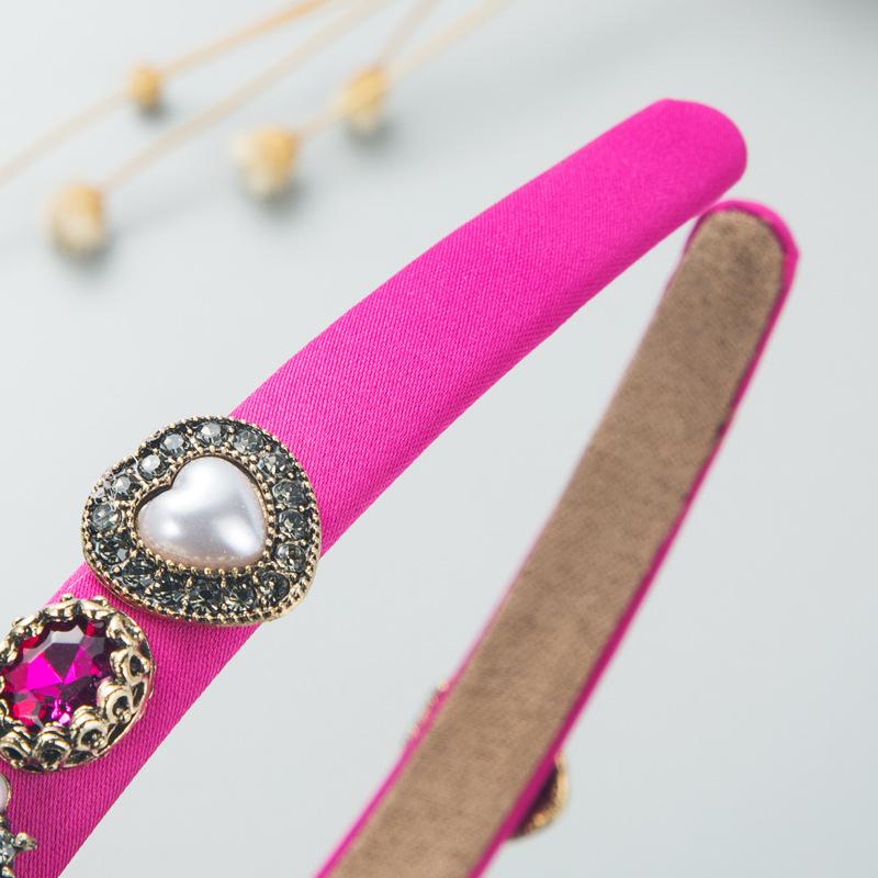 Women's Hairband Crystal Pearl Alloy Accessories Hair Band Grottoes Fine Edge Face Wash Hair Accessories