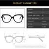 Okulary kontrastowe w ramce anty-niebieskiej Nowe europejskie i amerykańskie trendy mody Płaskie lustro Trend Duże okulary