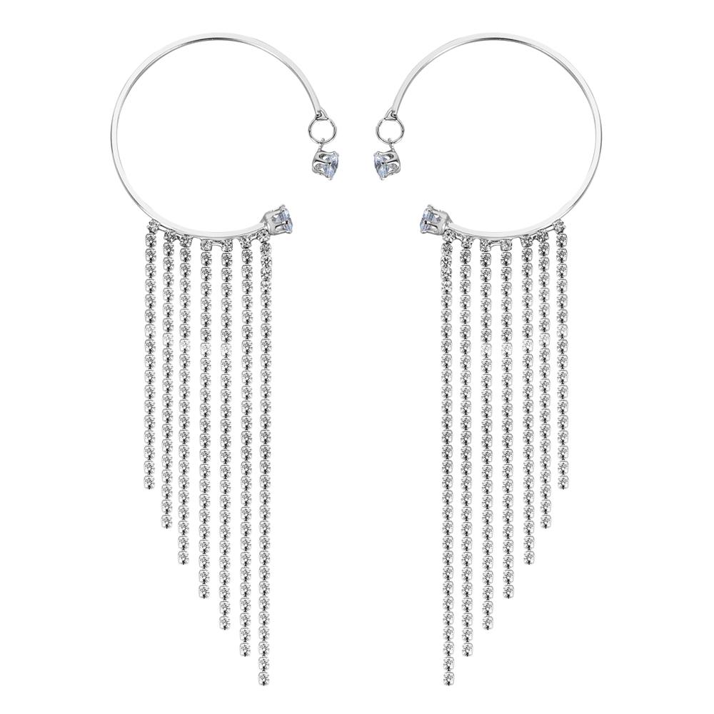 Flash Tassel Fashion Temperament Nightclub Earrings Jewelry Charm Party Elegant Earrings