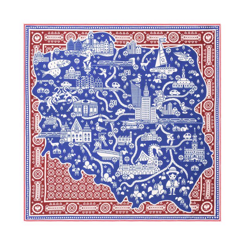 TXRMDX Men s City Map Silk Twill Scarf One Size