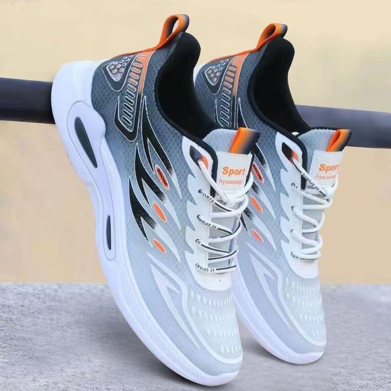Breathable Flying Woven Fish Mesh Shoes for Students In Spring and Summer. Running, Leisure, Trendy and Versatile Sports Shoes for Men
