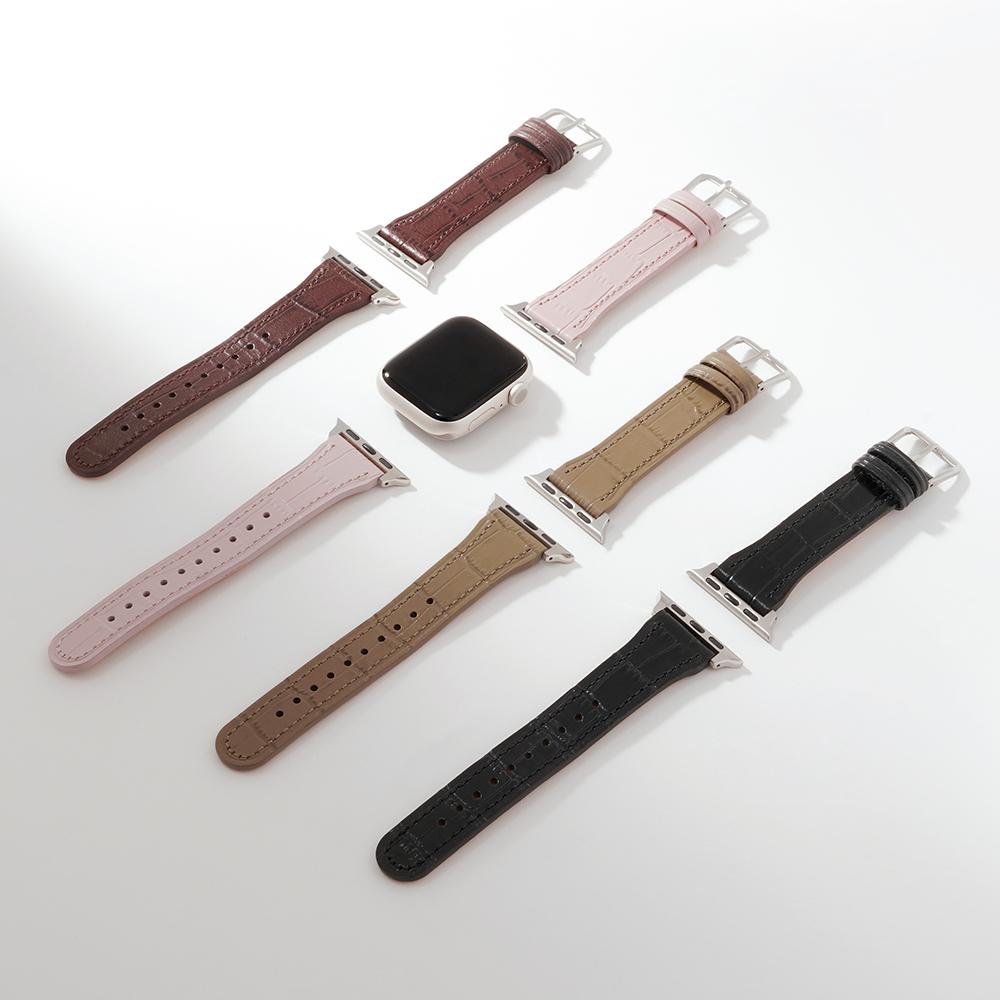 Loideu [Apple Watch 38-41Mm Compatible] Crocodile Pattern Cowhide Apple Watch Strap Ll2S22904P