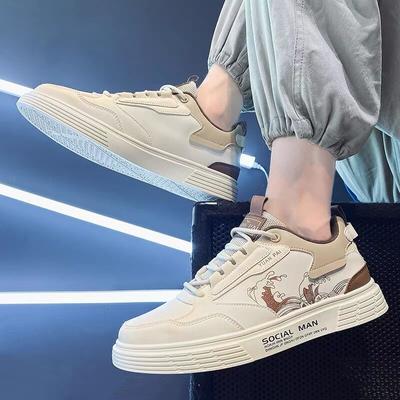 Men's Shoes Summer Breathable Small White Shoes Male Student Trend All Match Thick Sole Sports Casual Board Shoes Fashion Shoes