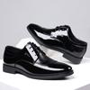Fashion British Leather Business Men's Dress Shoes Designer Soft-soled Brogue Shoes for Men Fashion Light Pointed-toe Wedding Shoes Male