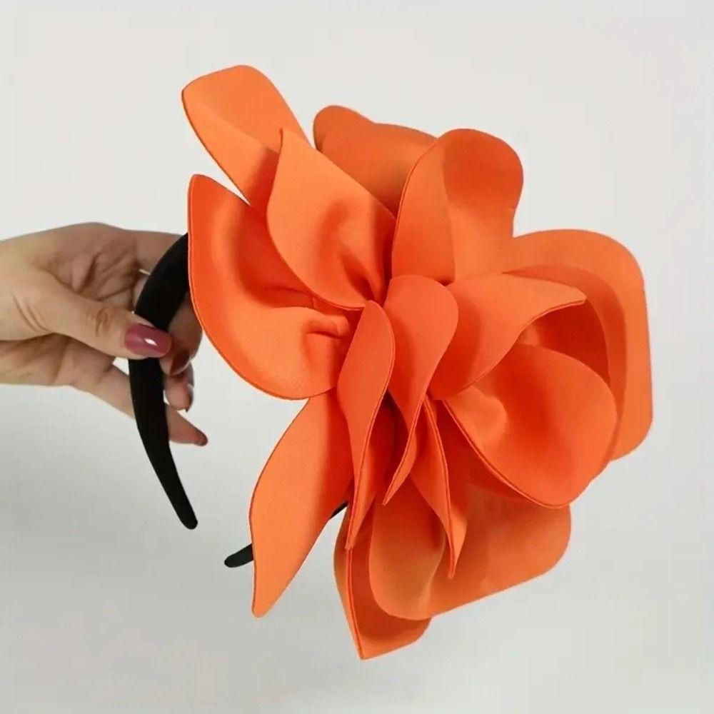 Exquisite Large Rose Flower Headband Elegant Oversized Flower Headpiece  Stage Performance