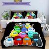 3pcs Duvet Cover Set (1*Duvet Cover + 2*Pillowcase, Without Core), Among Us Print Bedding Set, Bedroom Decor, All‑Season, Birthday Gift