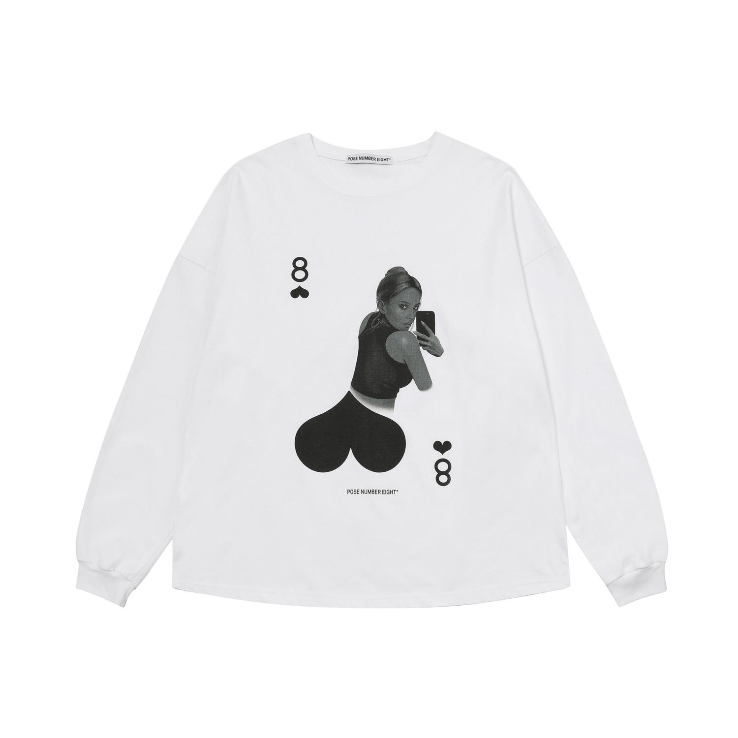 Pose Number Eight Trump Card Long Sleeve (White/Black) 2